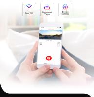 Junsun Cámara de salpicadero inalámbrica Carplay y Android Auto con cámara trasera, DVR, navegación, grabadora de video HD para el tablero de BMW Audi VW - details 12