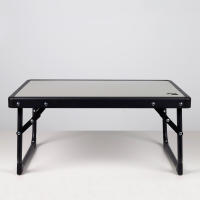 Mesa plegable camping portátil Antivuelco de acero Aktive, con asa de transporte, medidas 56x40x25cm, material acero y madera MDF - details 1