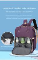 Mochila plegable para cuna, bolso cambiador de pañales portátil, mochila para biberones, gran capacidad, impermeable, artículos esenciales para recién nacidos - details 6