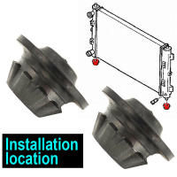 2PCS Montura De Goma Para Radiador De Coche Compatible Con NISSAN Almera Juke Qashqai NV200 Accesorios Automotrices - details 1