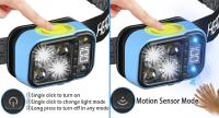 Linterna Frontal Recargable 1500LM Con Sensor Luz LED Blanca Roja Impermeable Para Camping Senderismo Sobrevivencia Pesca Emergencia - details 7