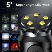Linterna Portátil Recargable USB Con 8 * XPG Bolas Luz LED De Alta Potencia Con Imán En La Punta Y Clip Torcha Impermeable Mini Lámpara De Iluminación - details 8
