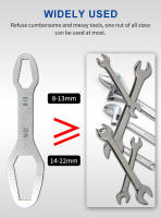 Llave De Desarmar Doble Extremo Multifuncional 3-17mm Y Hexagonal Sólida 8-22mm Para Apretar Tornillos Y Tornillos De Varios Diámetros - details 3
