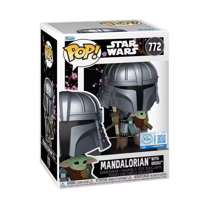 Figura POP Star Wars Impressions  Mandalorian with Grogu ExclusiveFigura  Coleccionable - Idea de Regalo- Mercancia Oficial - Juguetes para Niños y Adultos - Movies Fans - Muñeco para Coleccionistas y Exposición - 1