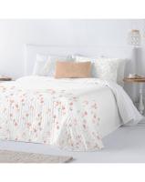 Colcha Bouti Abril Beige Fundeco Reversible: Estampado Floral Elegante y Confort Durante Todo el Año - details 1