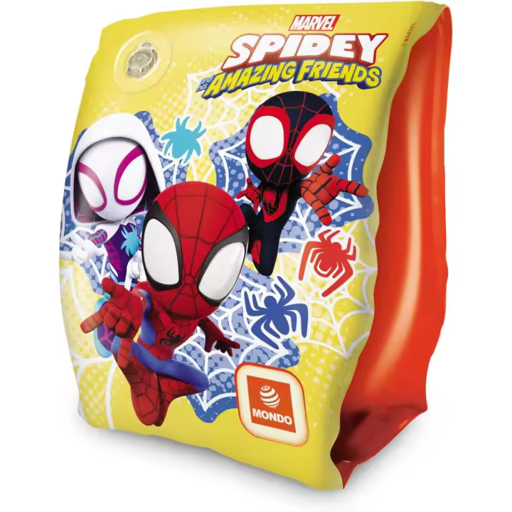 Mondo Brazaletes - Inflables Disney Marvel Spidey para Niños 15x23 cm | Flotadores de Brazo con Elsa y Anna para Piscina, Playa y Juegos Acuáticos | Manguitos de Seguridad para Aprender a Nadar - 1
