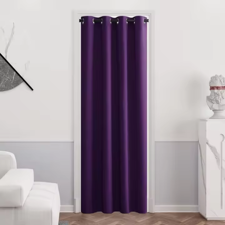 PONY DANCE Kids Blackout Curtain - Thermal Room Darkening & Energy Saving Blackout Curtain Eyelet Top Kitchen Panel for Girls' Room/Bedroom/Nursery, W 66" x L 84", 1 PC, Purple - 1
