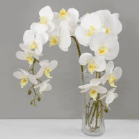 1pc Arco De Mariposa De Seda Con 9 Cabezas Orquídea Falsa 69/100CM Para Decoración De Hogar Y Bodas Flores Artificiales Para Decoración Interior - details 0