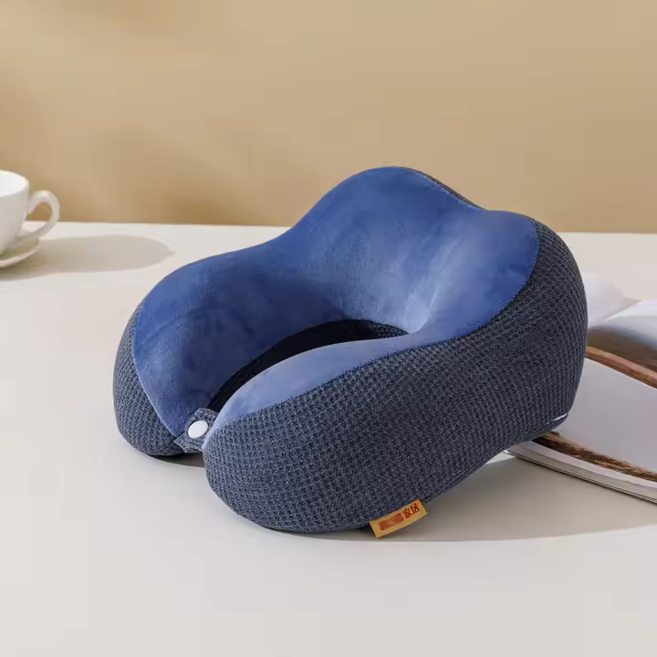 Almohada De Memoria Para El Cuello En Forma De U Almohada De Viaje Para Avión Coche Y Descanso Almohada De Suelto Con Malla - 1
