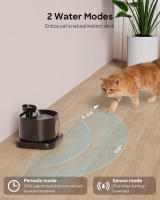 Fuente De Agua Para Gatos Sin Cable De 95 oz/2.8L Con Batería Recargable De 5200mAh Circulación De Agua Silenciosa Y Automática Para Mascotas - details 3