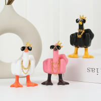 Pequeño Pato Creativo Y Divertido Estatua De Resina Personalizada Con Dedo Middle Para Decoración De Escritorio Hogar Jardín Regalo Figura Animal Estilo Moderno - details 3
