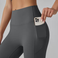 Leggings Para Mujer Con Bolsillos Pantalones De Yoga Para Gimnasio Deporte Fitness De Cintura Alta Control De Abdomen Para Correr Entrenamiento - details 11