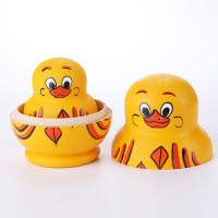 Matrioskas Rusas De 5-10 Capas Juguete Pato Amarillo Para Niños Y Adultos Artesanía Hecha a Mano Decoración DIY Figura De Arte Moderno - details 3