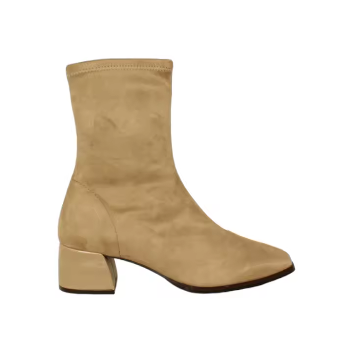 botin en licra ante con punta cuadrada y tacon 4cm fabricado en españa - 1
