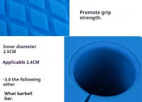 Manija De Dumbbell Y Barbells De Goma Para Gimnasio Y Hogar Manija Gruesa Para Fitness Adecuada Para Bloggers De Fitness - details 2