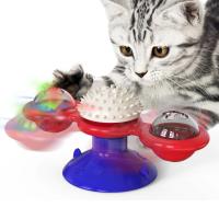 Juguete Interactivo Para Gatos Con Molino De Viento Juego De Puzzle Con Giradiscos Y Broca Para Gatos Juguetes Para Mascotas - details 0