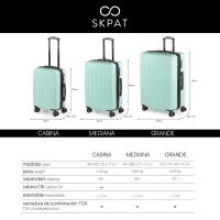 Juego de Maletas oferta Flash Verde Agua colección Lisboa: Expandible - ABS Troquelado y Texturizado Ultraligero Antirayaduras - 4 Ruedas Dobles Giratorias 360º - Candado TSA - 2 Años de GARANTÍA Skpat - details 1