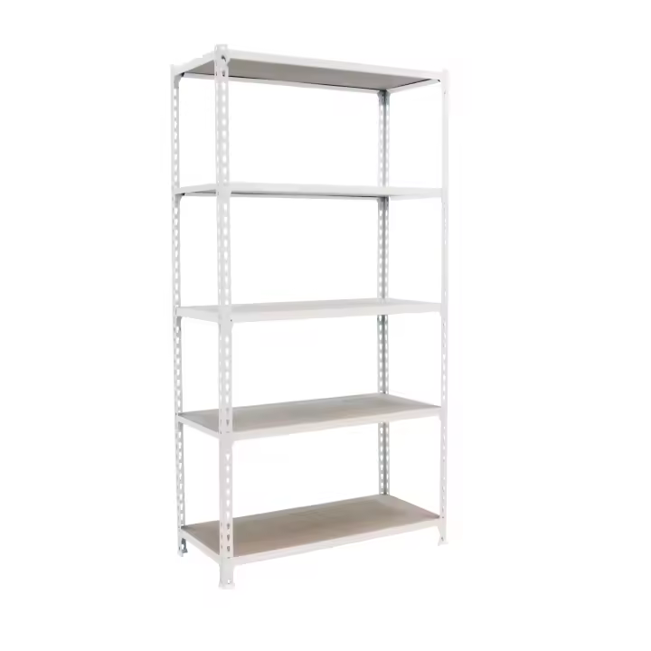 SimonRack Estanteria Metalica Almacenaje de Acero, 2000x1200x400 mm, 5 Baldas Madera, Soporta 200 kg de Punto Flexión por balda, Blanco/Madera - Maderclick - 1