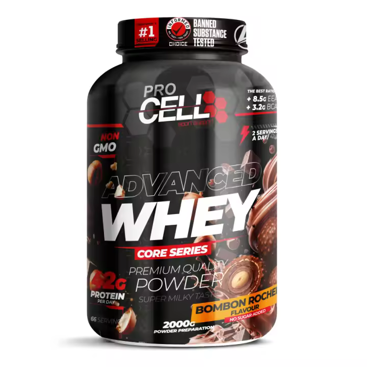 Proteina Concentrada- Whey Core 2 KG Bombon Rocher Procell Sport -  Proteína de Suero, Bajo en Carbohidratos y Grasas - 1