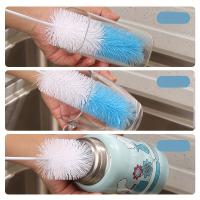 Cepillo De Limpieza Para Vajilla Con Mango Largo Herramienta De Limpieza Para Botellas De Leche Y Tés Sin Electricidad Necesaria PP - details 2