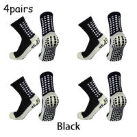 4 Pares De Medias De Fútbol Antideslizantes Para Hombres Y Mujeres Deportivas Al Aire Libre Con Agarre Poliéster Altura De Pierna Alcanzada - details 0