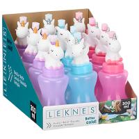LILI HOME 🦄 Pack de 2 Botellas Unicornio Infantil 300 ml 7 x 7 x 19 cm – Colores Surtidos es perfecto para niños y niñas. Cada botella tiene una tapa en forma de unicornio 3D con detalles brillantes y colores llamativos, lo que las co - details 1