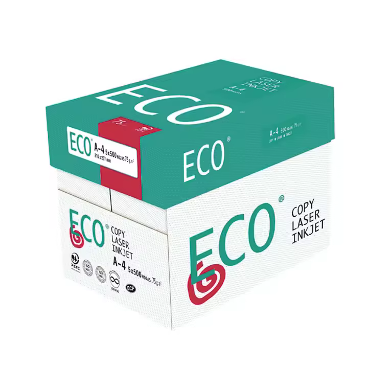 CAMPUS FOLIOS 1000HOJAS O 2500HOJAS PAPEL ECO PEFC BLANCO A4 75 G.PAQUETE 500 HOJAS CALIDAD CAMPUS  Certificación PEFC Especial para fotocopiadoras, impresoras láser e inkjet. Libre de cloro elemental (EFC)Ideal para Oficina, Hogar y Escuelas - 1