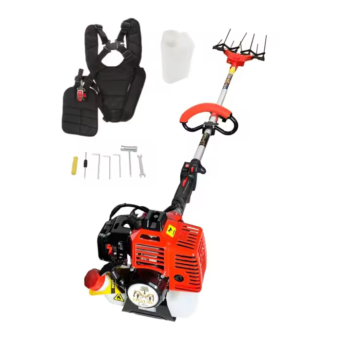 Vareador de aceitunas a gasolina MIXURY V-33 | 2 Tiempos; 33cc; 1.7cv; 8 varillas de fibra de carbono + arnés profesional - 1