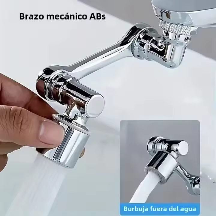 2pcs Extensor De Grifo ABS Brazo Robótico Modo Sencillo Rotación Universal De 1080° Extensión De Grifo Giratorio Para Baño Y Cocina - 1