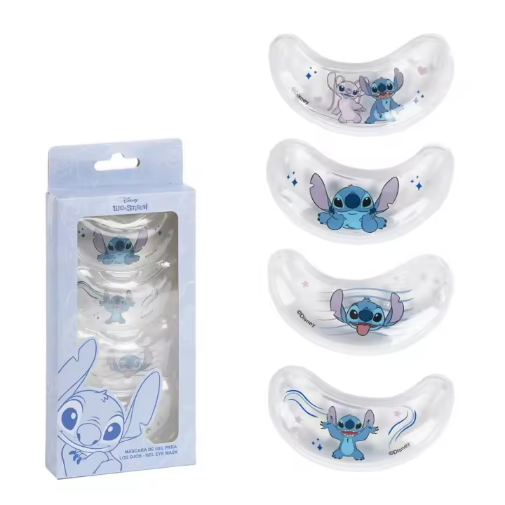 Set de Mascarillas de Ojos de Gel Disney Stitch para Cuidado Facial, Kit Refrescante y Reutilizable con Diseño Temático, Ideal para Regalo y Viaje - 1