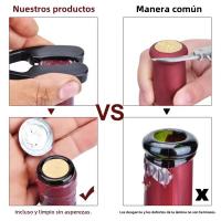 Abrepuertas De Vino Con Bomba De Aire Y Tapa De Vaso De Acero Inoxidable Herramienta Para Sacar Garrafas Accesorios De Cocina Para Barra - details 3