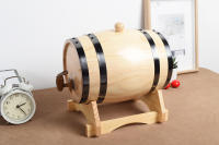 Barrel Retro De Madera Para Whiskey Y Vino Tinto De 1.5L/3L Gran Capacidad De Almacenamiento Con Grifo Accesorios Para Fabricación De Vino - details 4