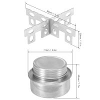 Estufa De Camping Lixada Exterior Mini Alcoholesta En Titán Y Acero Inoxidable Con Soporte Cruzado Estufa Portátil Para Picnic - details 17