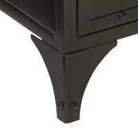 vidaXL Armario de lavabo de baño hierro y madera mango 55x35x60 cm - details 5