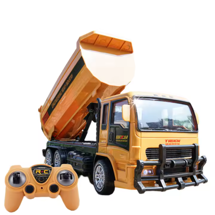 Rc Dumper Truck 2.4G Remote Control Car 6Ch Electric Cars Engineering Vehicle Tractor Toys for Boys Kids Children Christmas Gift - 1