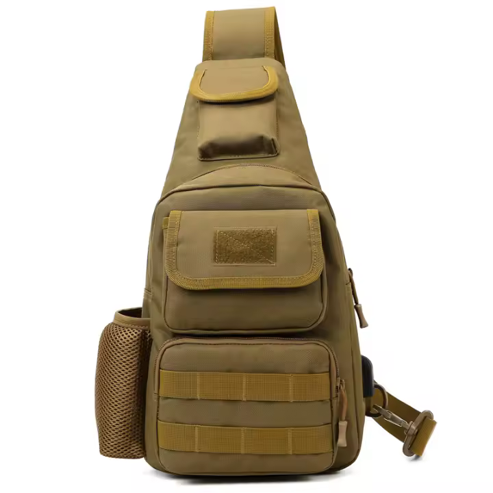 Bolsa De Pecho Táctica USB Fanny Bag Para Camping Y Pesca Con Diseño De Cinturón Molle Bolsa De Hombro Cruzada Para Acampar Y Caza Tamaño M Para Hombres - 1