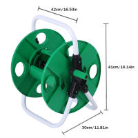 Carro De Riega Jardín Portátil Organizador De Tubo De Agua 25M Soporte De Almacenamiento Para Herramientas De Jardinería Plástico Resistente - details 9