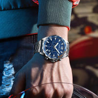 Reloj De Pulsera De Acero Inoxidable CRRJU Para Hombres Estilo Creativo Y Moda Con Dial Luminoso Y Cronógrafo Relogio Masculino - details 18