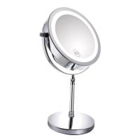 Espejo de maquillaje con lupa 1X/10X, 7 pulgadas de doble cara luz blanca LED sombra libre LED espejo de vanidad, batería y cable USB alimentado (incluye 3) - details 1