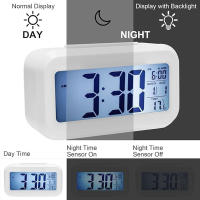 Reloj De Alarma Digital LCD Con Temperatura Y Calendario Reloj De Mesa Para Dormitorio Oficina Baño Potenciado Por Baterías Decoración Del Hogar - details 2