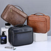 Bolsa De Cosméticos Para Viaje Organizador De Negocios Para Hombres Y Mujeres PU De Cierre De Cremallera Estilo Fashion Impermeable Portátil Con Almacenamiento Y Bolsa De Lavado - details 18