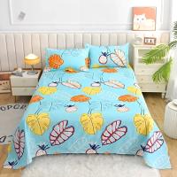 Sábana Plana De Cama Doble Con Estampado De Flor Roja Sábana Superior De Poliéster 100% Para Cama Individual/Reina/King - details 12