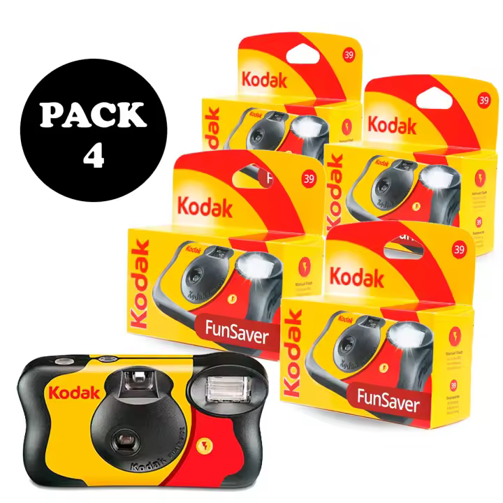 PACK 4 Kodak FUNSAVER 27+12 exposiciones- cámara desechable - 1