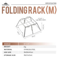 CAMPINGMOON MT-3-ST Set De Barbacoa Al Aire Libre Collapsible De Acero Inoxidable Portátil Para Camping Con Deflector De Viento No Incluido - details 3