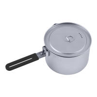 Tomshoo Olla De Titanio Portátil De 2L Con Tapa Y Mango Colapsable Para Camping Cocina Al Aire Libre Y Viajes Deporte De Montaña - details 3