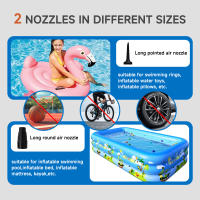 Mini Bomba De Aire Para Inflables Con 2 Boquillas - Inflado Y Desinflado Rápido En 30s Para Flotadores Piscina Cama Inflable Balón De Playa Y Bolsa De Almacenamiento Vacío - details 3