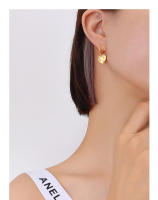 Encanto Gargantilla francesa con personalidad retro de circonita con forma de corazón de melocotón, pendientes de acero de titanio, collar, colgante de piedra preciosa CZ irregular en forma de corazón, resistente al agua, chapado en oro real 18 - details 5