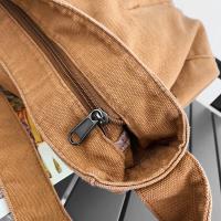 Bolso Bandolera De Lona Casual Para Mujer Y Hombre Gran Capacidad De Color Sólido Estilo Trendy Y Cool Para Estudiantes Y Adultos - details 19