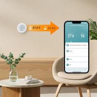 Sensor De Temperatura Y Humedad Inteligente AVATTO Tuya ZigBee Con Pantalla E-ink Batería De Bajo Consumo Control Por APP Compatible Con Alexa Y Google Home - details 6