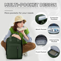 Mochila De Viaje Impermeable Y Ligera Para Mujer Con Carga USB Capacidad Grande Bolsa De Hombro Con Computadora Portátil Interfaz - details 0